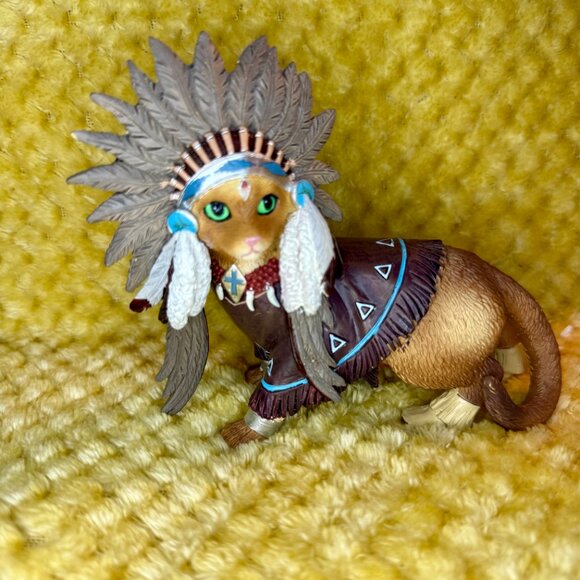 Hamilton Collection ~ Chief Runs with Paws ~ Feathers 'N Kittens series # 1647 - Picture 1 of 10